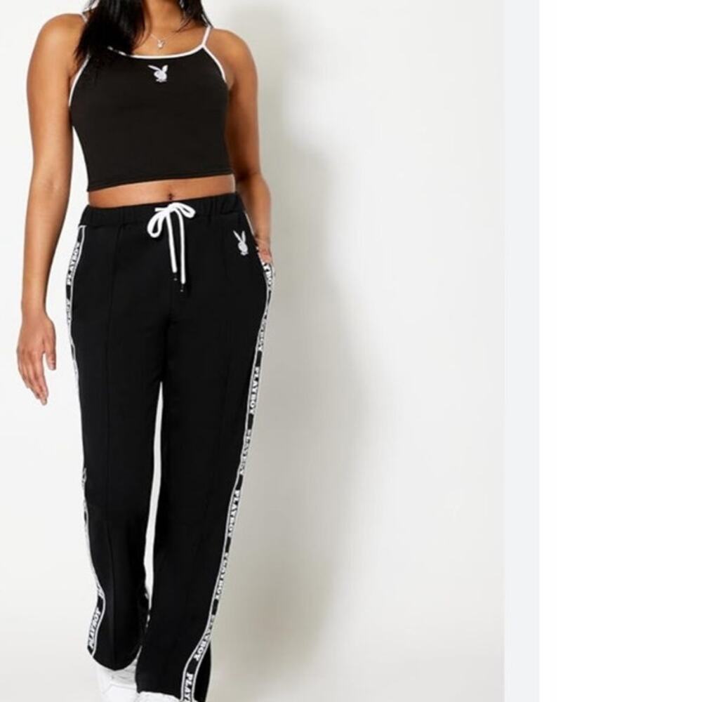 Playboy X PacSun Black Logo Track Pants size M